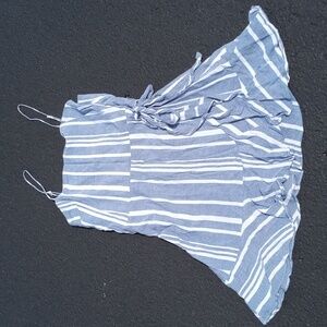 Express Linen Blend Spring womens Mini dress casual Cottagecore, Medium